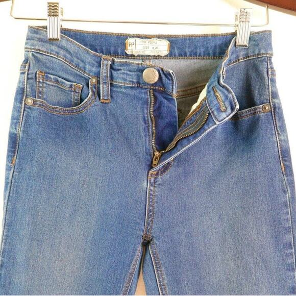 Free People Size 26 High-Rise Skinny Jeans Stretch Medium Wash Blue - Picture 4 of 9